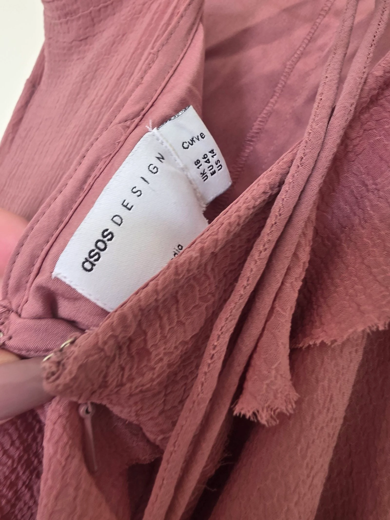 Vestido Folhos Rosa Novo | Asos |T.46  – photo 7